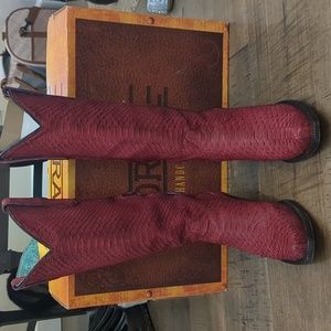 Red python corral cowboy boots